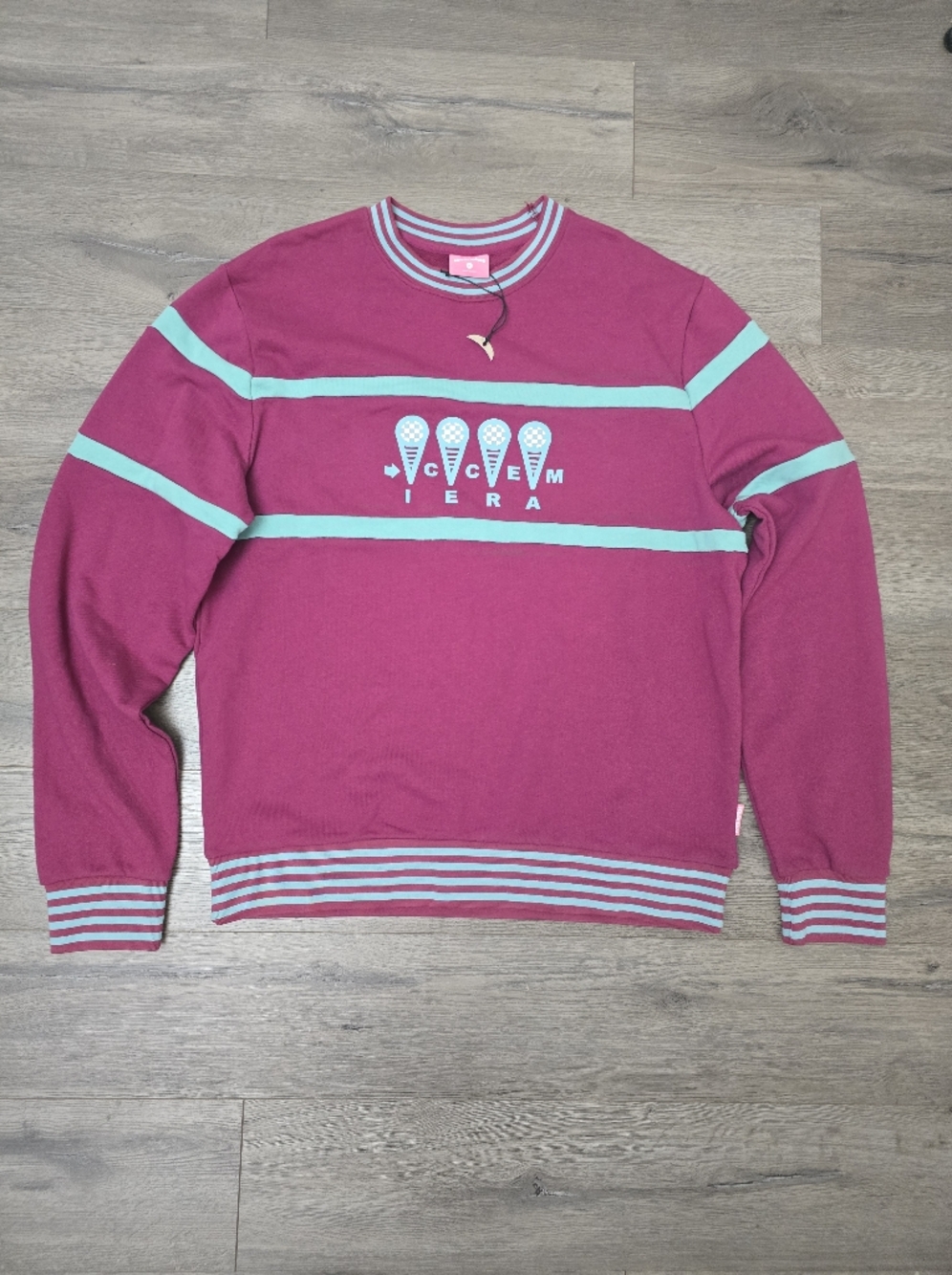 Ice Cream Elder Crew Mens Sweatshirt Size XL Purple Blue NWOT